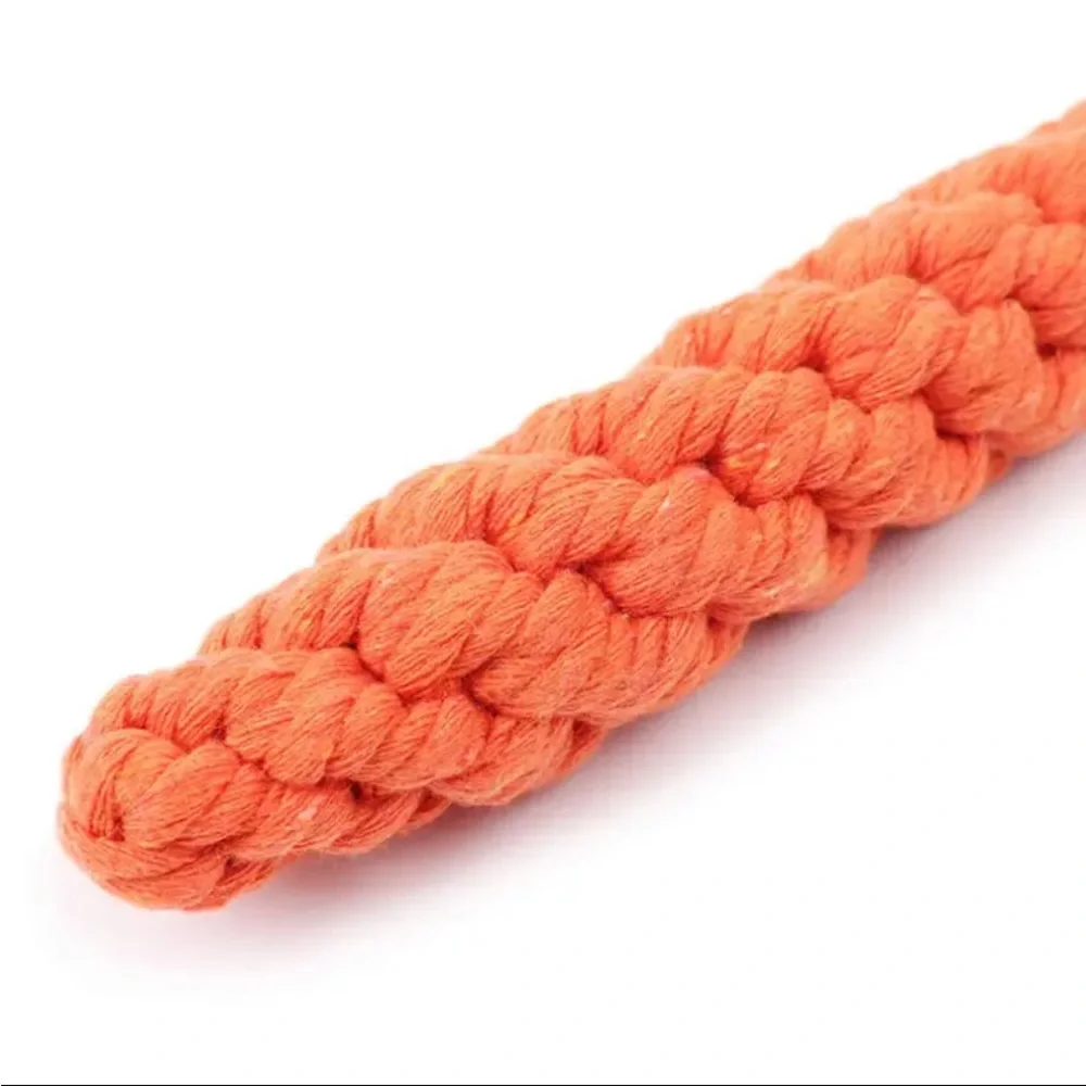 3 Pc Carrot Design Pet Chew Durable Dog Braided Knot Rope Toy